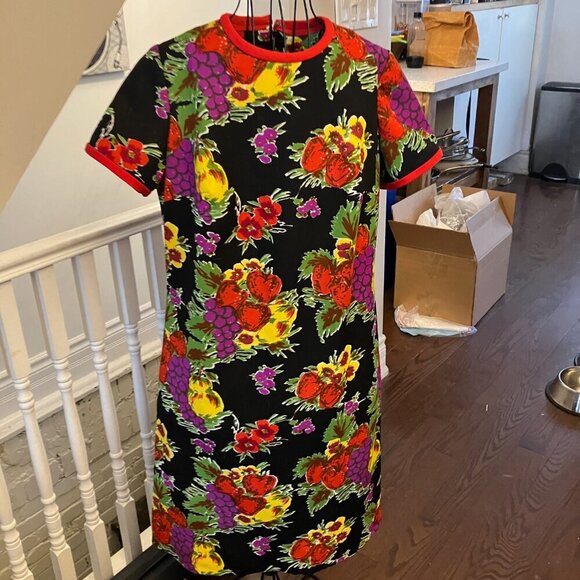 Vintage Poly Fruits and Flowers Dress - Picture 8 of 11